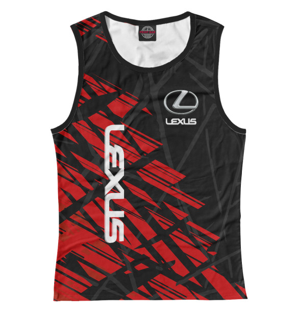 Женская майка с изображением Lexus Лексус цвета Белый