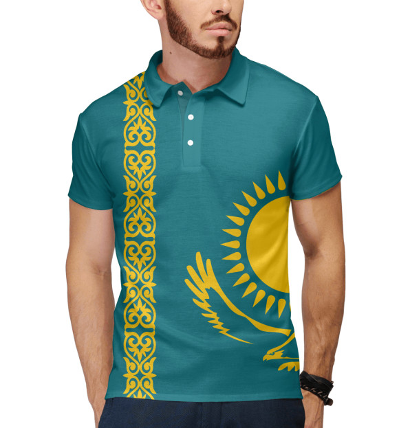 Мужское поло с изображением КОР цвета Белый