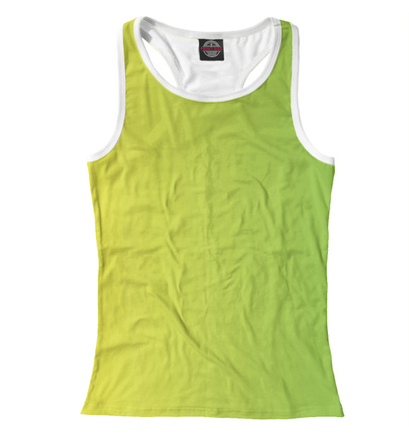 Женская майка-борцовка с изображением Градиент цвета Белый