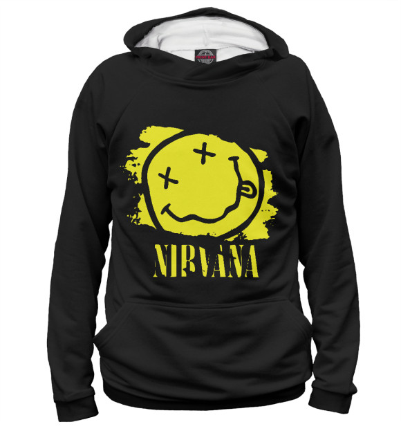 Худи для мальчика с изображением Nirvana цвета Белый