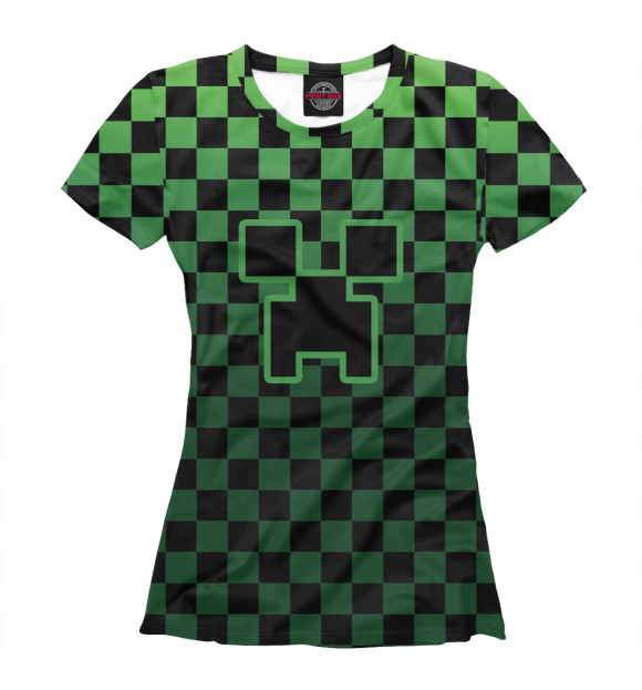 Женская футболка с изображением Minecraft цвета Белый