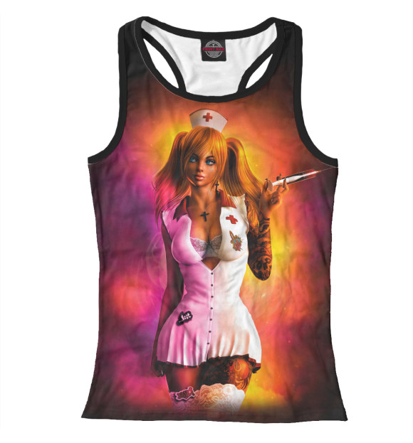 Женская майка-борцовка с изображением Dr. Mary цвета Белый