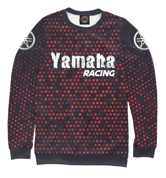 Женский свитшот с изображением Ямаха | Yamaha Racing цвета Белый