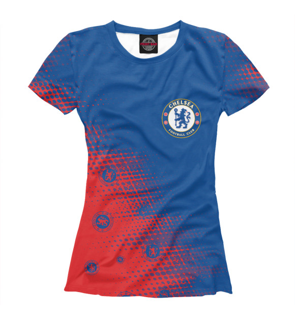 Футболка для девочек с изображением Chelsea F.C. / Челси цвета Белый
