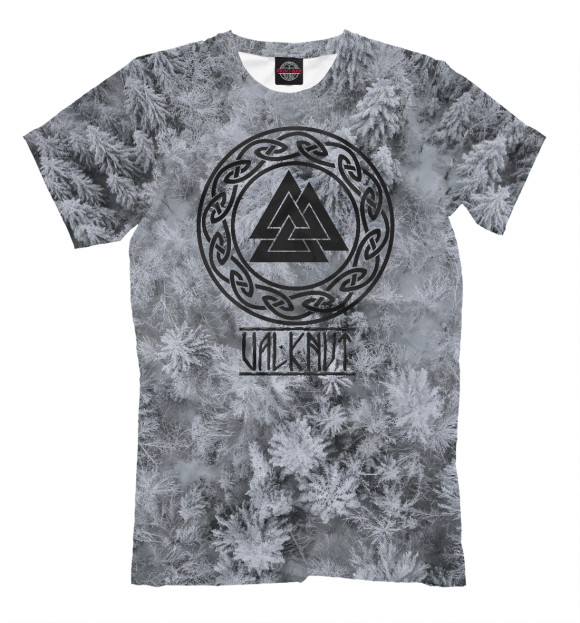 Футболка для мальчиков с изображением Valknut цвета Белый