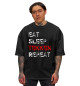 Мужская футболка оверсайз Eat Sleep Tekken Repeat