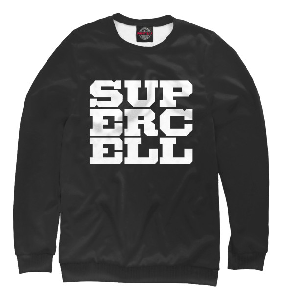 Мужской свитшот с изображением Разработчик Supercell цвета Белый