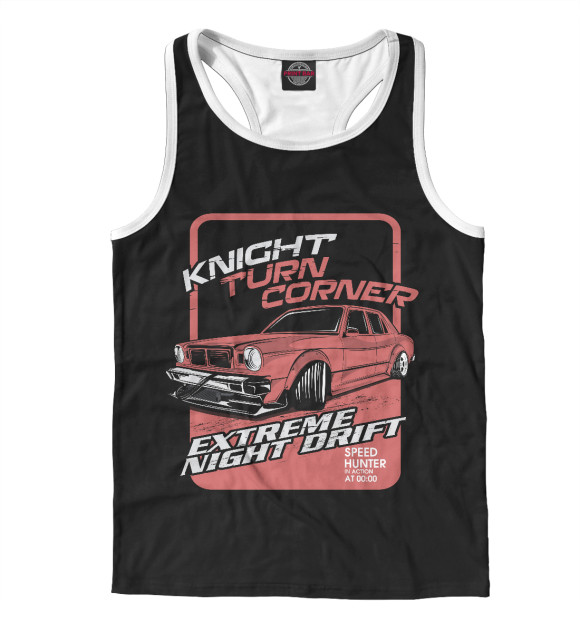 Мужская майка-борцовка с изображением Drift цвета Белый