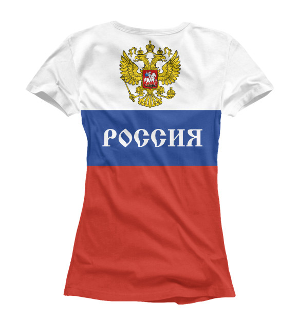 Футболка для девочек с изображением Вперёд Россия! цвета Белый