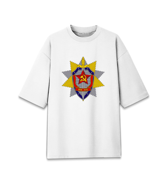 Мужская футболка оверсайз с изображением СССР цвета Белый
