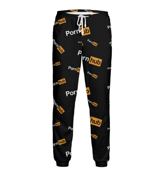 Мужские спортивные штаны с изображением Pornhub паттерн цвета Белый