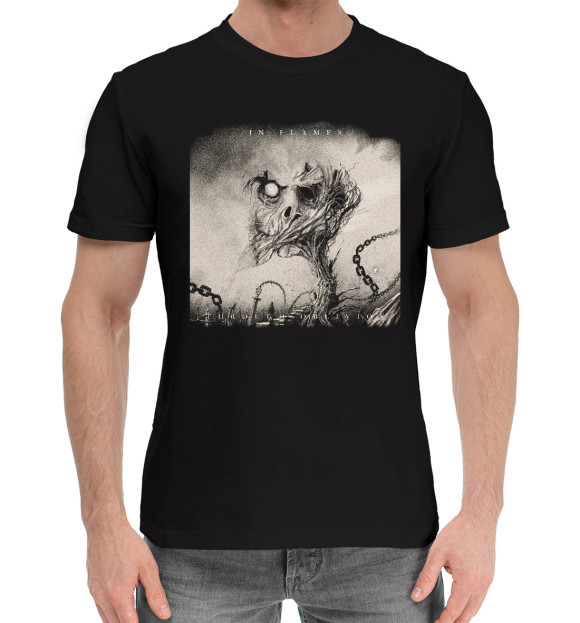Мужская хлопковая футболка с изображением Inflames цвета Черный