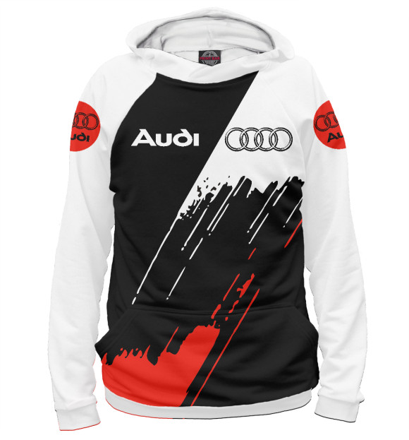 Женское худи с изображением Audi цвета Белый