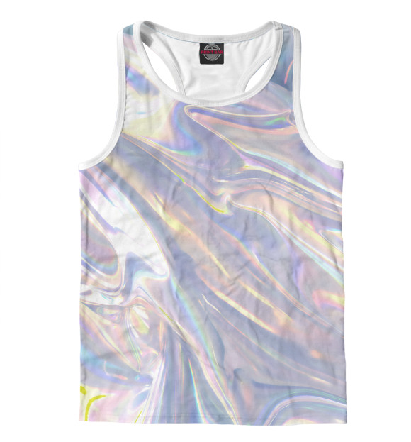 Мужская майка-борцовка с изображением Фольга цвета Белый