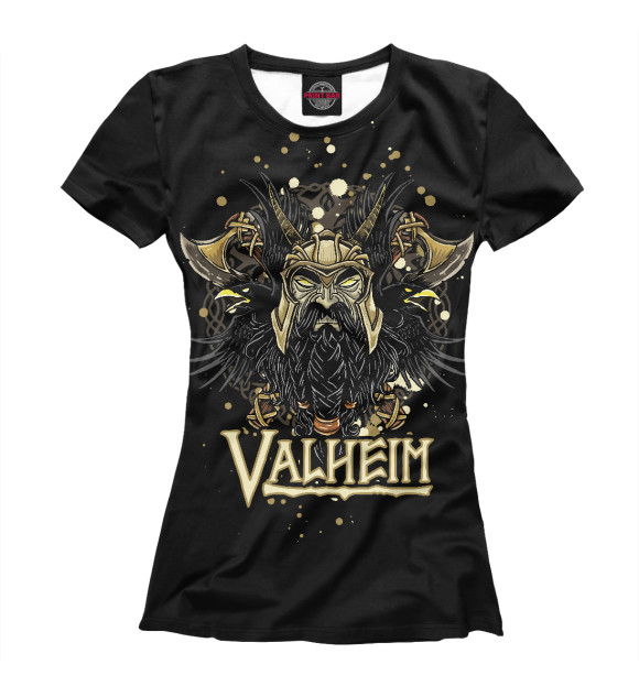 Футболка для девочек с изображением Valheim цвета Белый