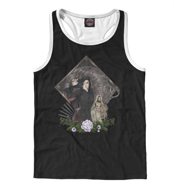 Мужская майка-борцовка с изображением Village цвета Белый