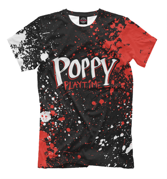 Футболка для мальчиков с изображением Poppy Playtime цвета Белый