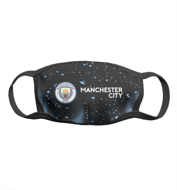 Маска тканевая с изображением Manchester City / Манчестер Сити цвета Белый
