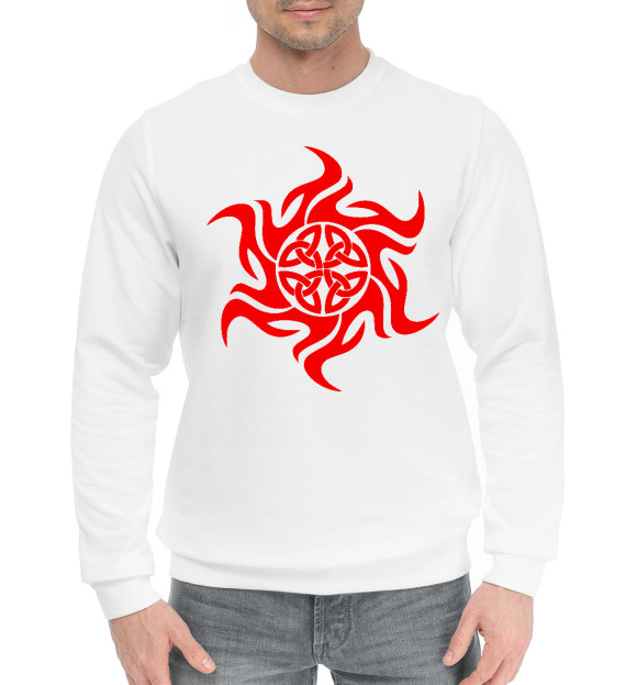 Женский хлопковый свитшот с изображением Валькирия цвета Белый