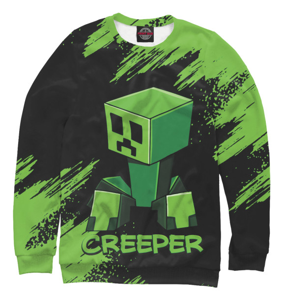 Свитшот для девочек с изображением Minecraft цвета Белый