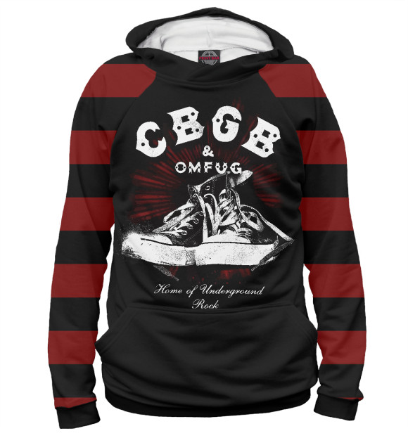 Женское худи с изображением CBGB KEDS цвета Белый