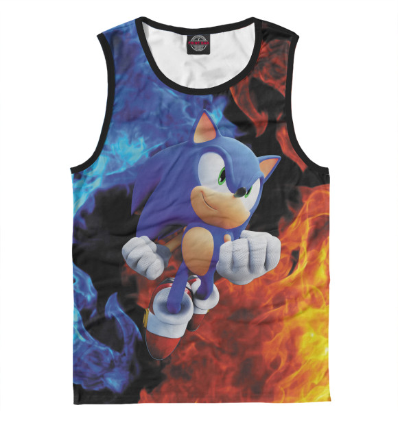 Майка для мальчика с изображением Sonic цвета Белый