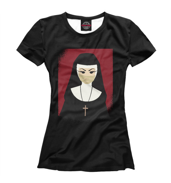 Футболка для девочек с изображением Halloween nun цвета Белый