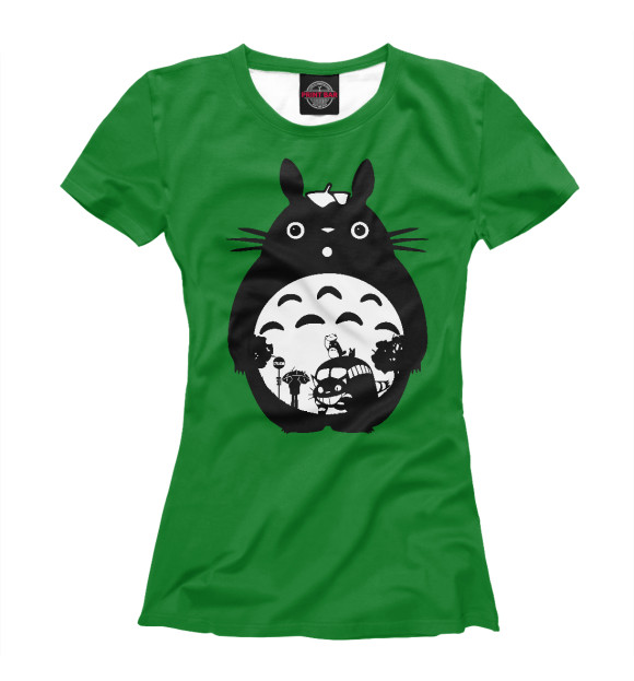 Футболка для девочек с изображением Totoro цвета Белый