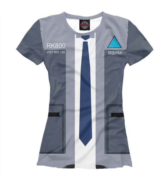 Футболка для девочек с изображением Detroit: Become Human цвета Белый