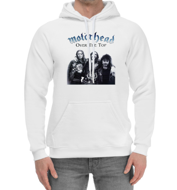 Мужской хлопковый худи с изображением Motorhead цвета Белый