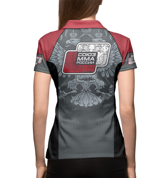 Женское поло с изображением Союз ММА России цвета Белый