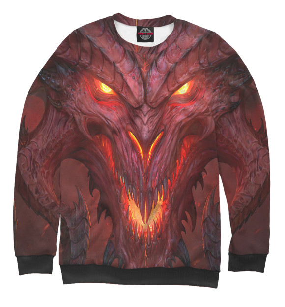Свитшот для мальчиков с изображением Diablo Game цвета Белый