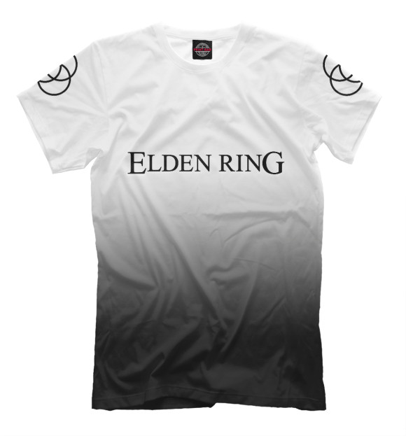 Мужская футболка с изображением Elden Ring - Gradient цвета Белый