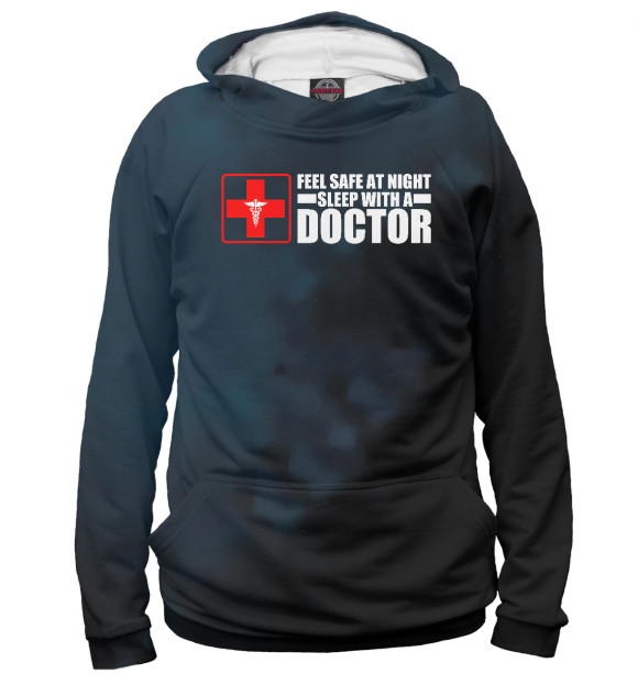 Мужское худи с изображением Doctor цвета Белый