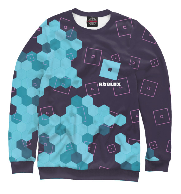 Свитшот для девочек с изображением Roblox / Роблокс цвета Белый