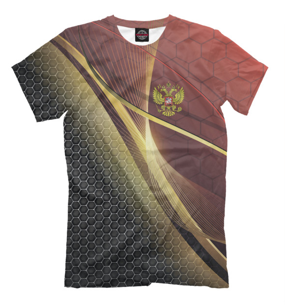 Футболка для мальчиков с изображением Russia Sport: Red and Black цвета Белый