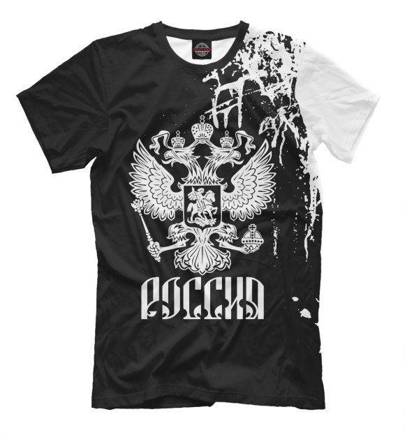 Футболка для мальчиков с изображением Россия цвета Белый