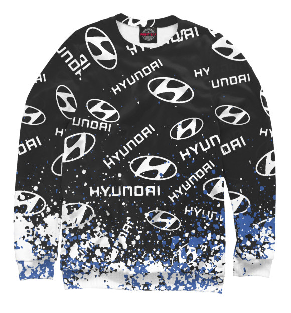 Свитшот для девочек с изображением Hyundai цвета Белый