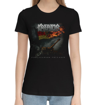 Хлопковая футболка для девочек Kreator