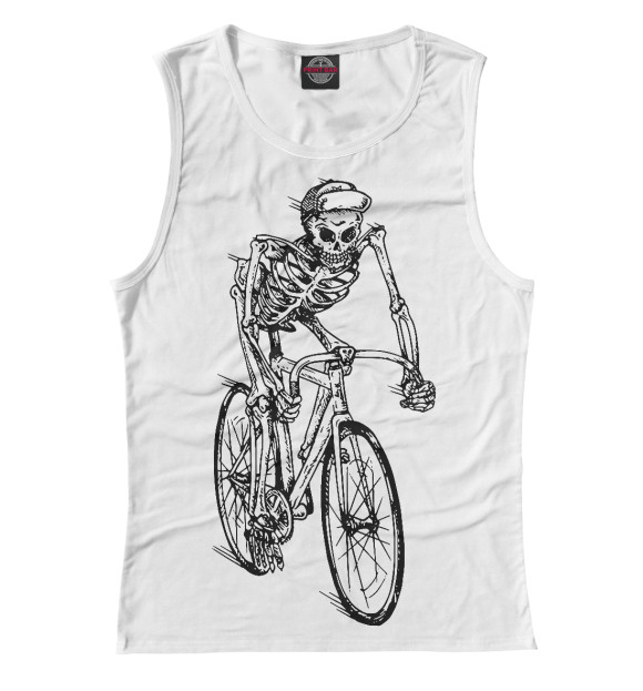 Майка для девочки с изображением Велосипедист цвета Белый