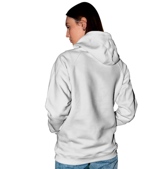 Женское худи с изображением Лиса и кролик цвета Белый