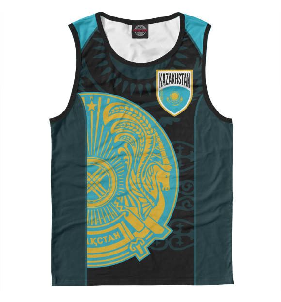 Майка для мальчика с изображением Kazakhstan цвета Белый