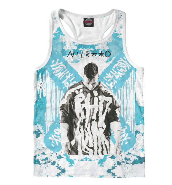 Мужская майка-борцовка с изображением NILETTO цвета Белый