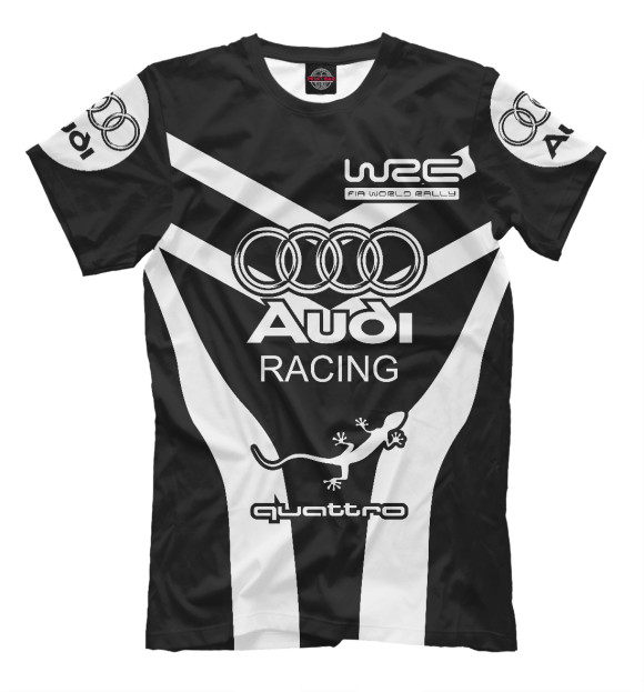 Футболка для мальчиков с изображением Audi цвета Белый