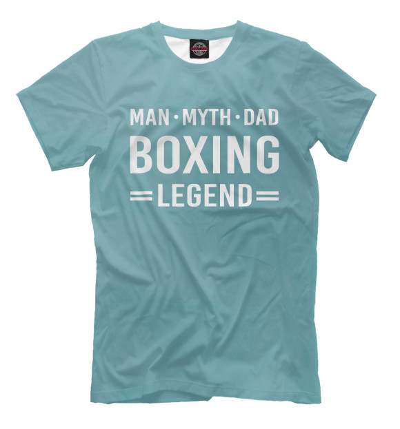 Мужская футболка с изображением Man Myth Legend Dad Boxing цвета Белый