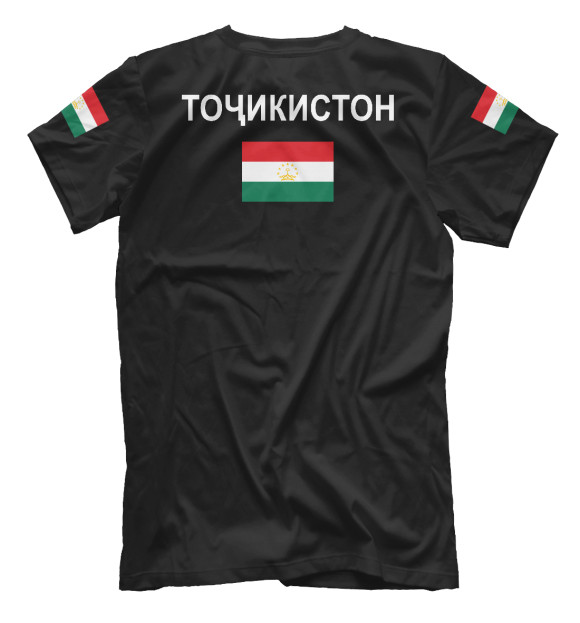 Мужская футболка с изображением Таджикистан цвета Белый