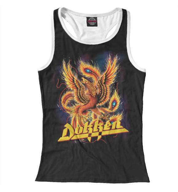 Женская майка-борцовка с изображением Dokken цвета Белый