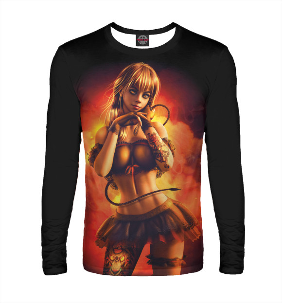 Мужской лонгслив с изображением Wendy цвета Белый