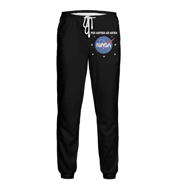 Мужские спортивные штаны с изображением NASA цвета Белый