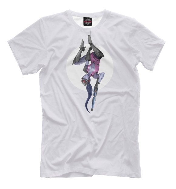 Мужская футболка с изображением Роковая вдова (Overwatch) цвета Белый